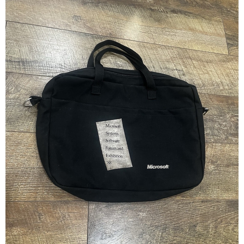 Vintage 1988 Microsoft Systems Software‎ Forum & Exhibition Messenger Bag 80s